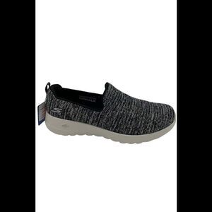 Skechers GOwalk Joy Washable Two-Toned Knit Slip-Ons-Everly Black - Medium